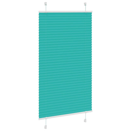 Pleated Blind Petrol Green 75x100 cm Fabric Width 74.4 cm Polyester