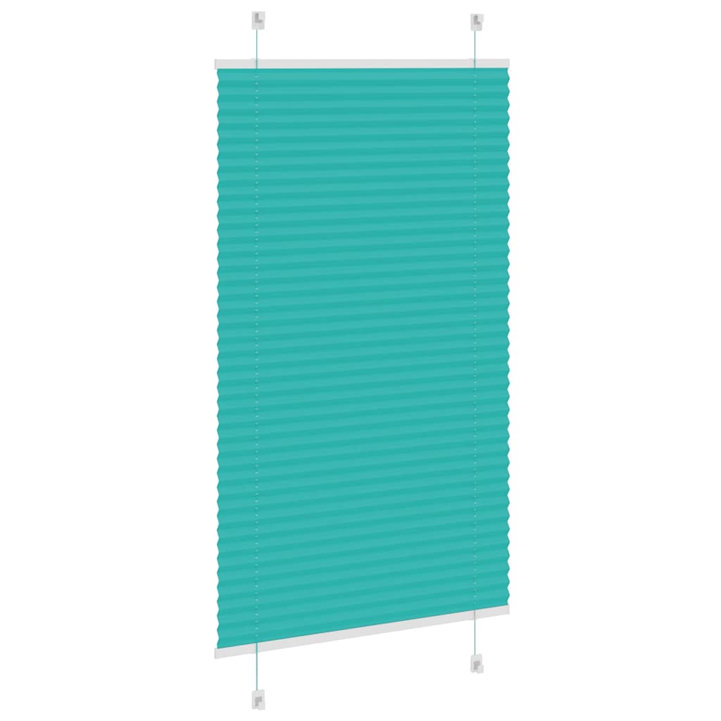 Pleated Blind Petrol Green 75x100 cm Fabric Width 74.4 cm Polyester