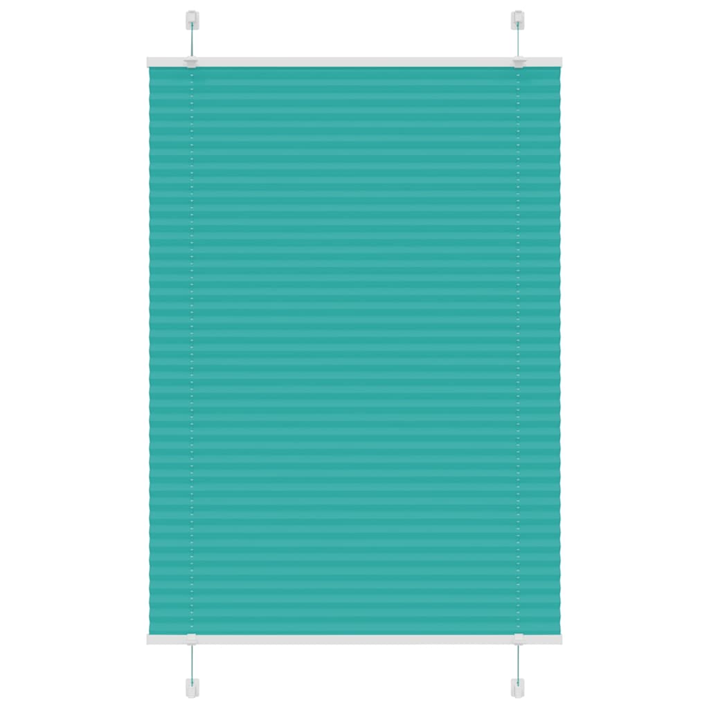 Pleated Blind Petrol Green 100x100 cm Fabric Width 99.4 cm Polyester