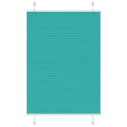 Pleated Blind Petrol Green 100x100 cm Fabric Width 99.4 cm Polyester