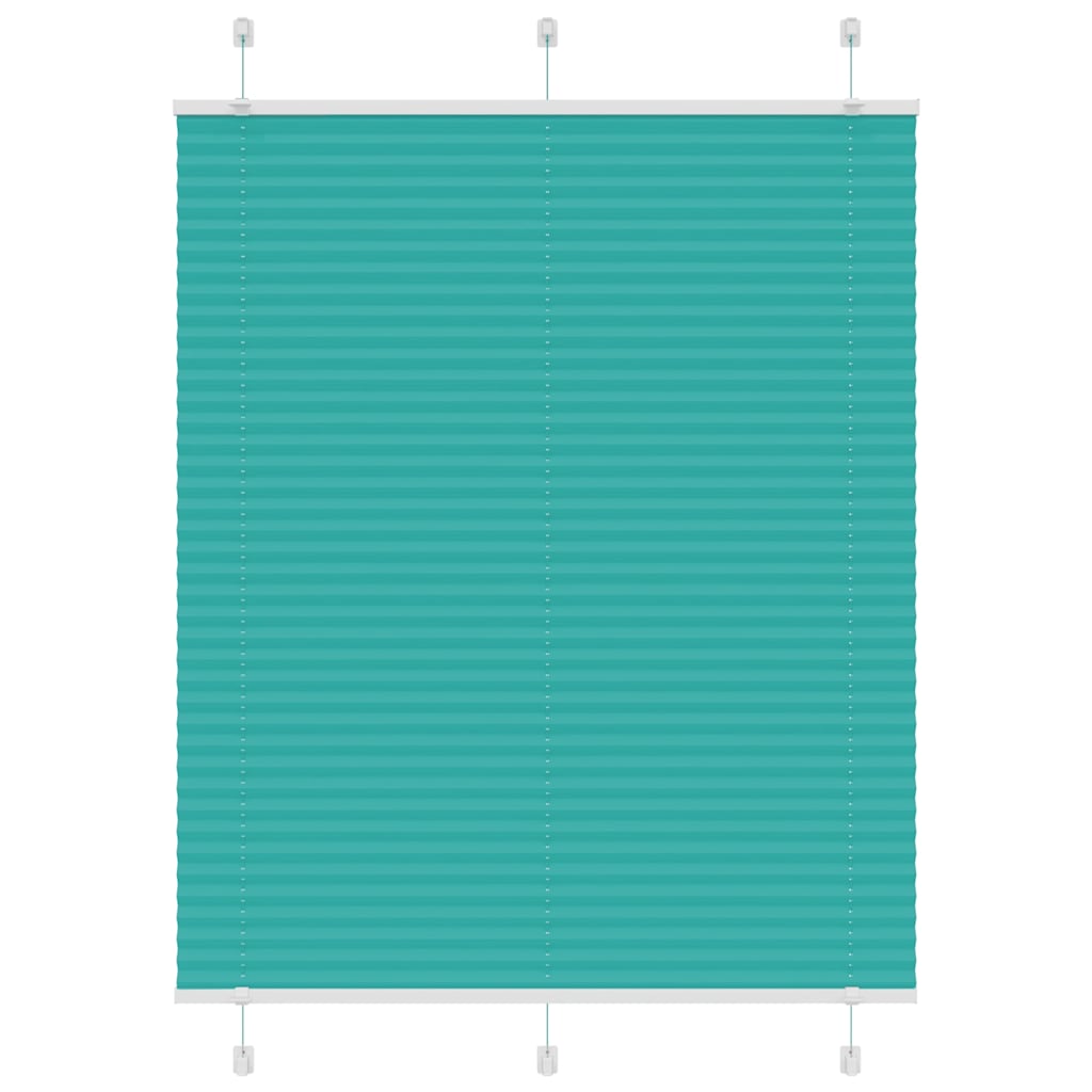 Pleated Blind Petrol Green 105x100 cm Fabric Width 104.4 cm Polyester