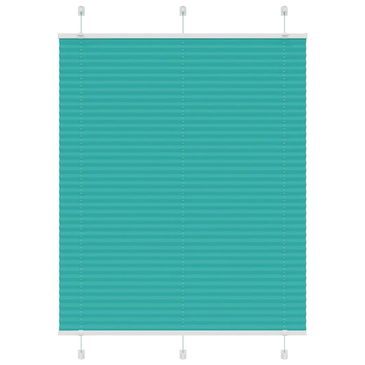 Pleated Blind Petrol Green 105x100 cm Fabric Width 104.4 cm Polyester