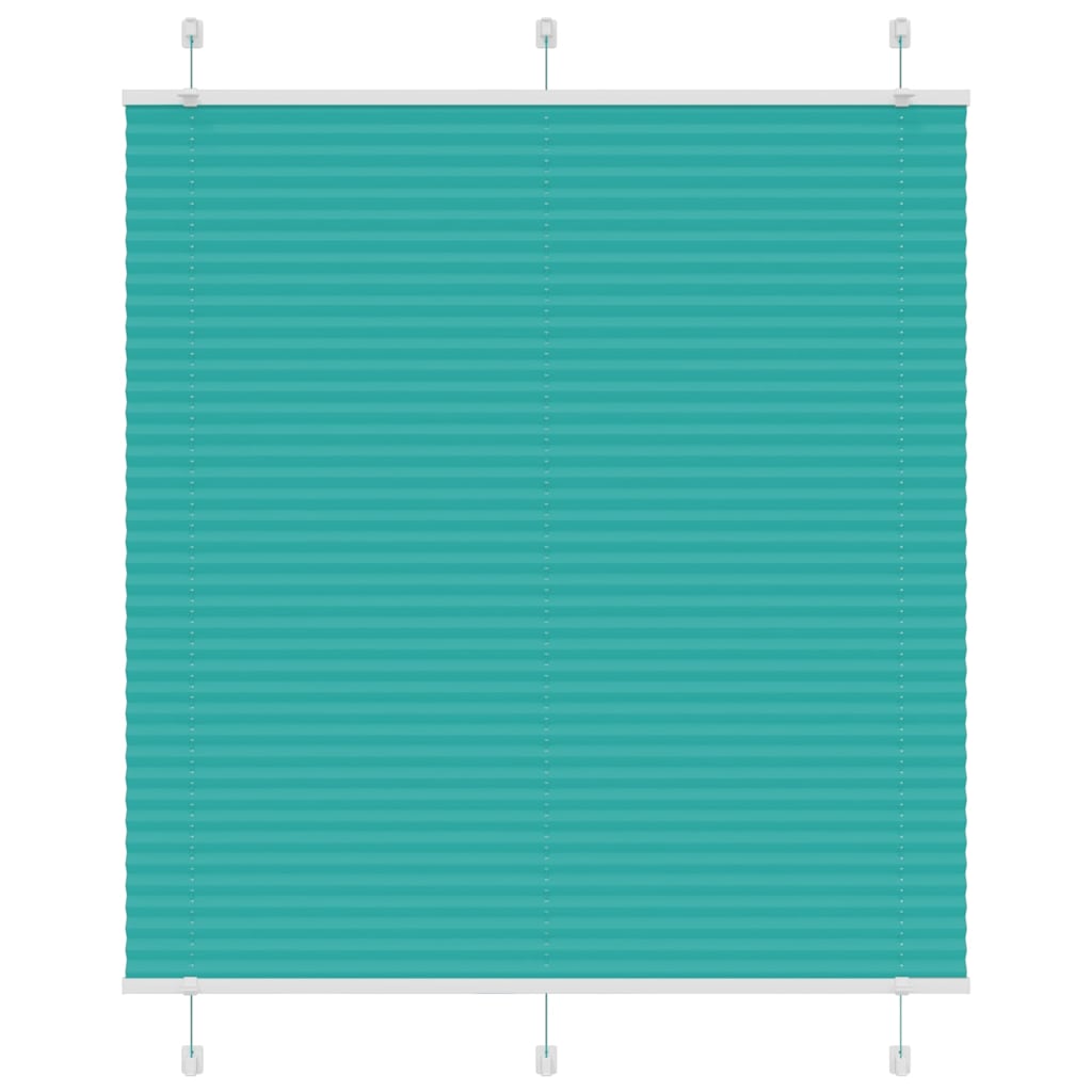 Pleated Blind Petrol Green 120x100 cm Fabric Width 119.4 cm Polyester