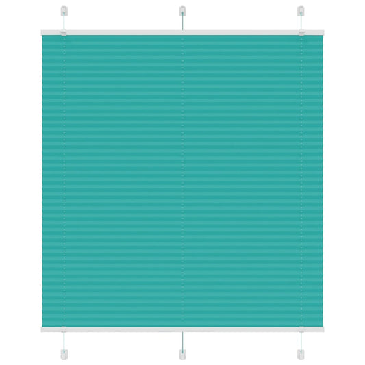 Pleated Blind Petrol Green 120x100 cm Fabric Width 119.4 cm Polyester