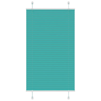 Pleated Blind Petrol Green 80x150 cm Fabric Width 79.4 cm Polyester