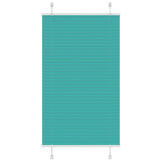 Pleated Blind Petrol Green 80x150 cm Fabric Width 79.4 cm Polyester