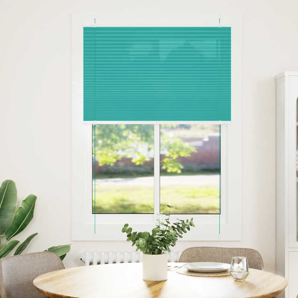 Pleated Blind Petrol Green 85x150 cm Fabric Width 84.4 cm Polyester