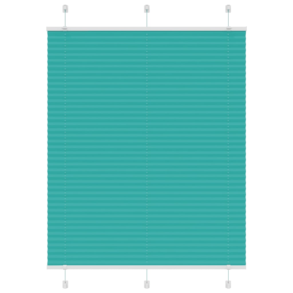 Pleated Blind Petrol Green 105x150 cm Fabric Width 104.4 cm Polyester