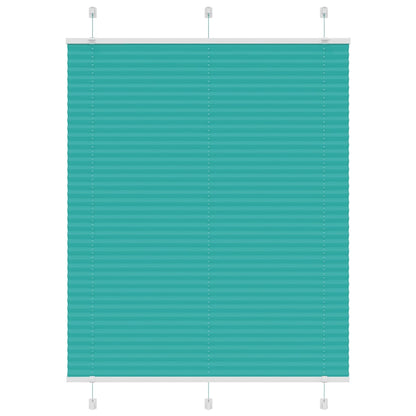 Pleated Blind Petrol Green 105x150 cm Fabric Width 104.4 cm Polyester