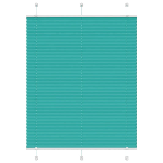 Pleated Blind Petrol Green 105x150 cm Fabric Width 104.4 cm Polyester