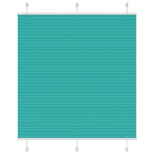 Pleated Blind Petrol Green 115x150 cm Fabric Width 114.4 cm Polyester