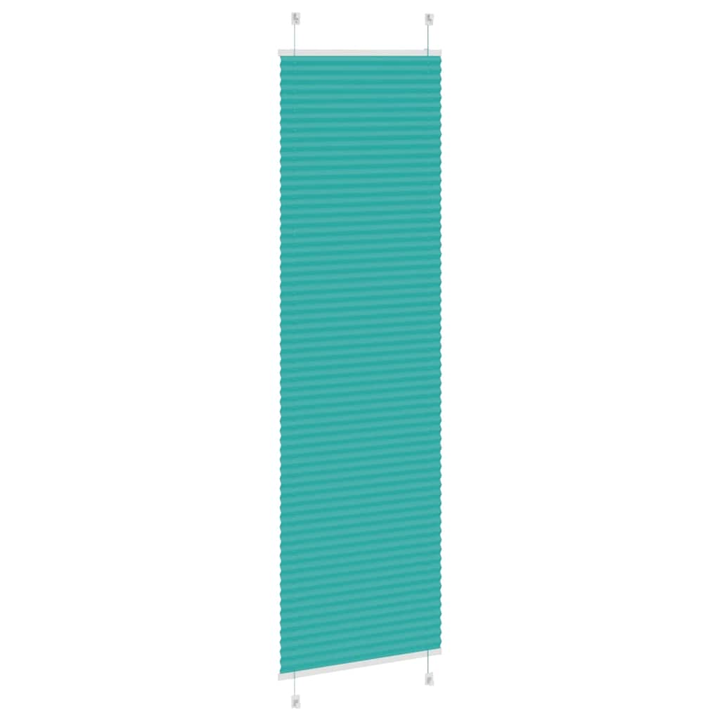 Pleated Blind Petrol Green 55x200 cm Fabric Width 54.4 cm Polyester