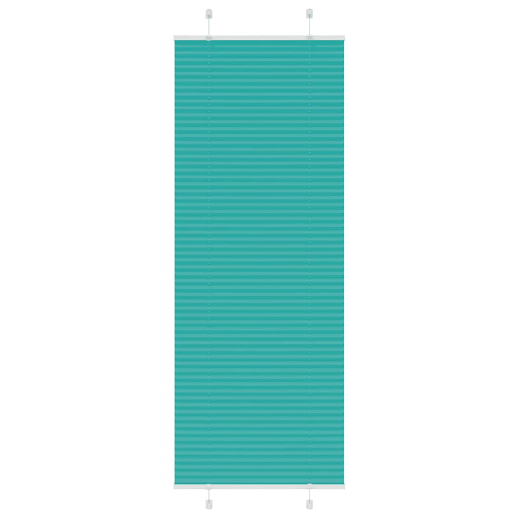 Pleated Blind Petrol Green 70x200 cm Fabric Width 69.4 cm Polyester