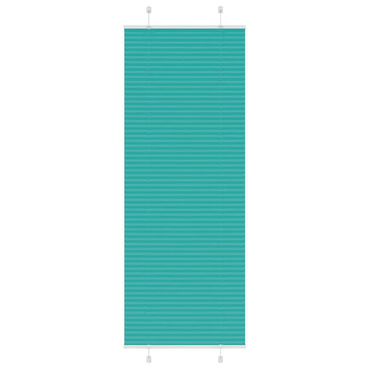 Pleated Blind Petrol Green 70x200 cm Fabric Width 69.4 cm Polyester