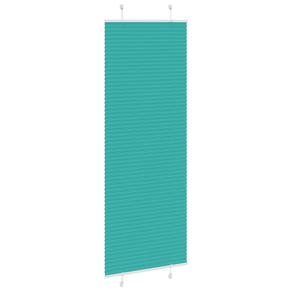 Pleated Blind Petrol Green 70x200 cm Fabric Width 69.4 cm Polyester