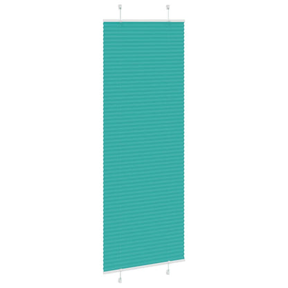 Pleated Blind Petrol Green 70x200 cm Fabric Width 69.4 cm Polyester