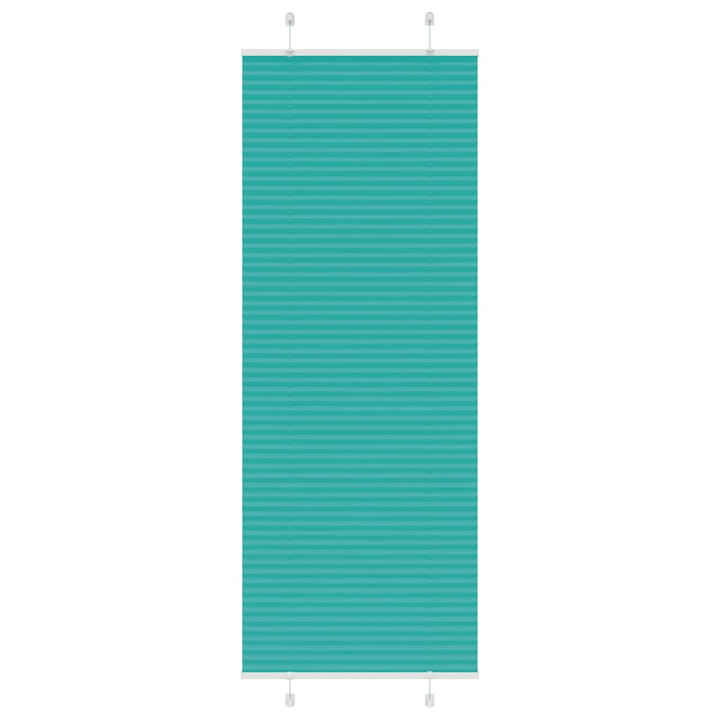 Pleated Blind Petrol Green 75x200 cm Fabric Width 74.4 cm Polyester