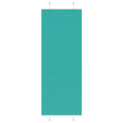 Pleated Blind Petrol Green 75x200 cm Fabric Width 74.4 cm Polyester