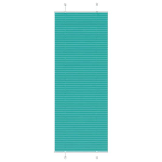 Pleated Blind Petrol Green 75x200 cm Fabric Width 74.4 cm Polyester