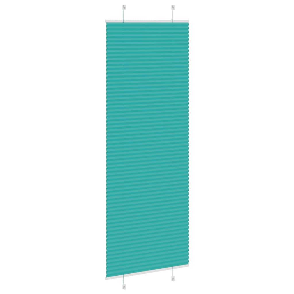 Pleated Blind Petrol Green 80x200 cm Fabric Width 79.4 cm Polyester