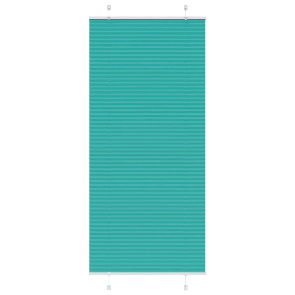 Pleated Blind Petrol Green 85x200 cm Fabric Width 84.4 cm Polyester