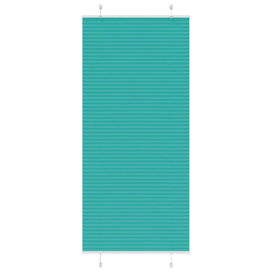 Pleated Blind Petrol Green 85x200 cm Fabric Width 84.4 cm Polyester