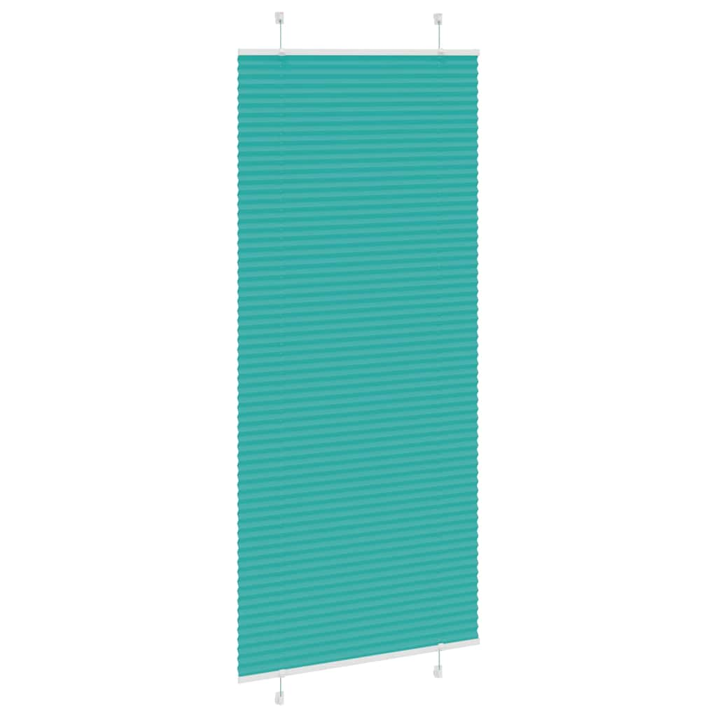 Pleated Blind Petrol Green 85x200 cm Fabric Width 84.4 cm Polyester