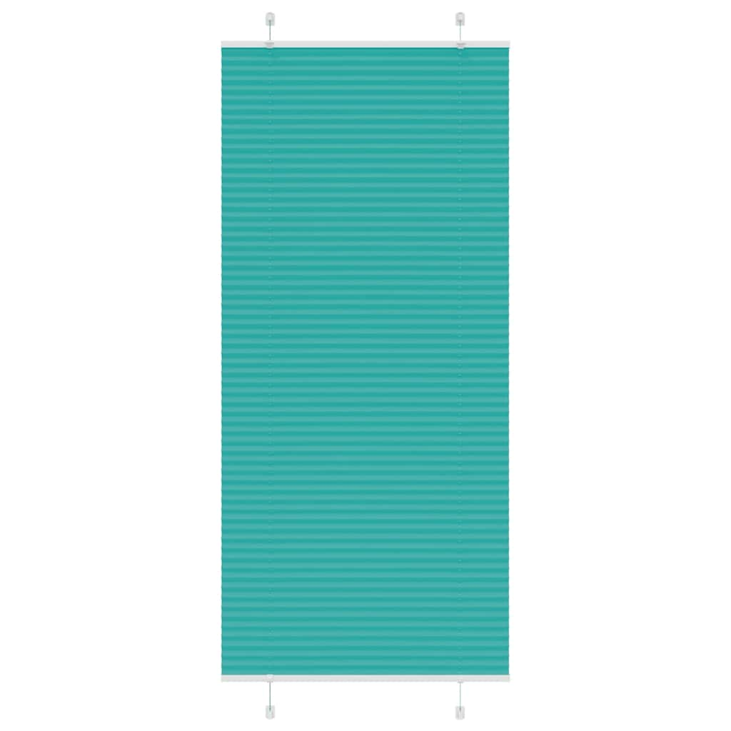 Pleated Blind Petrol Green 90x200 cm Fabric Width 89.4 cm Polyester