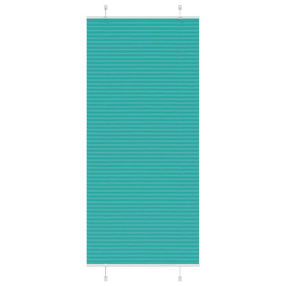 Pleated Blind Petrol Green 90x200 cm Fabric Width 89.4 cm Polyester