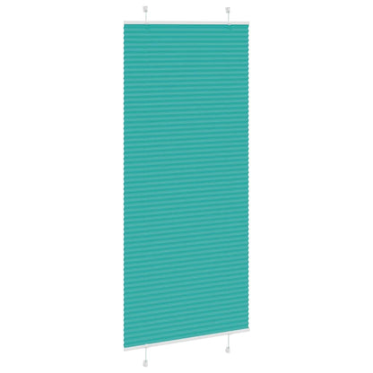 Pleated Blind Petrol Green 90x200 cm Fabric Width 89.4 cm Polyester