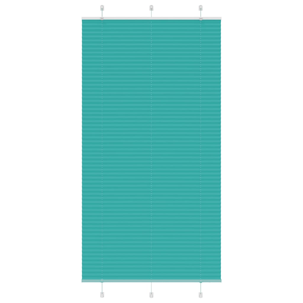 Pleated Blind Petrol Green 100x200 cm Fabric Width 99.4 cm Polyester