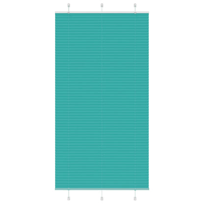 Pleated Blind Petrol Green 100x200 cm Fabric Width 99.4 cm Polyester