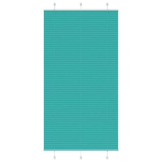 Pleated Blind Petrol Green 100x200 cm Fabric Width 99.4 cm Polyester