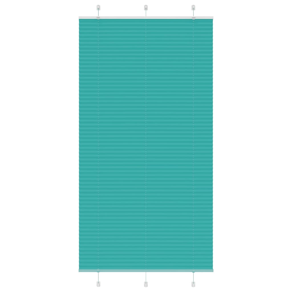 Pleated Blind Petrol Green 105x200 cm Fabric Width 104.4 cm Polyester