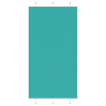 Pleated Blind Petrol Green 105x200 cm Fabric Width 104.4 cm Polyester