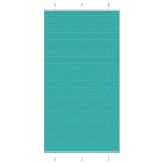 Pleated Blind Petrol Green 105x200 cm Fabric Width 104.4 cm Polyester