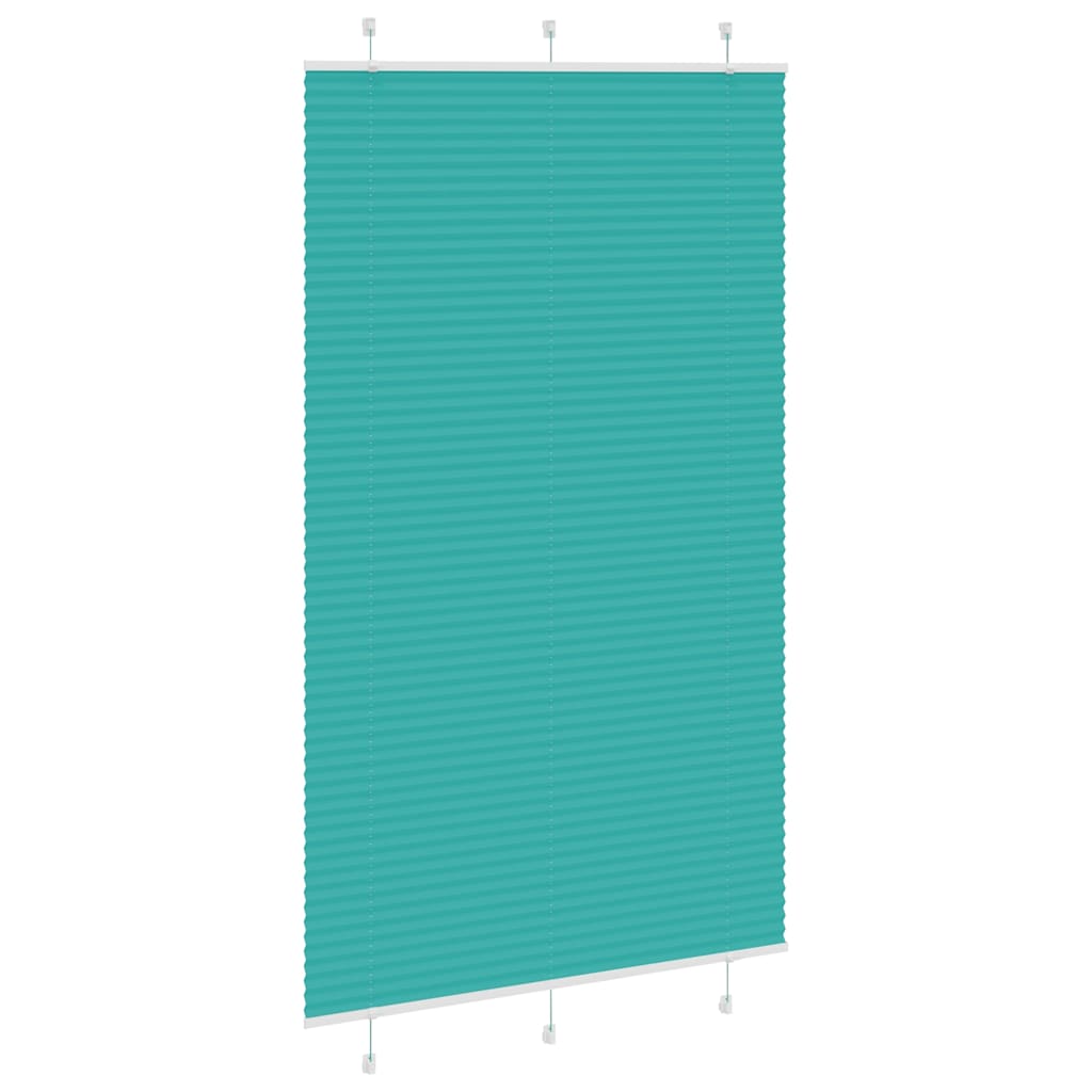 Pleated Blind Petrol Green 115x200 cm Fabric Width 114.4 cm Polyester