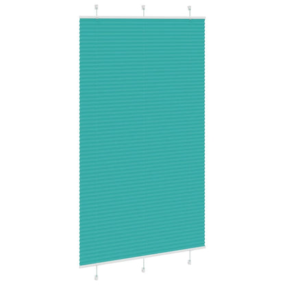 Pleated Blind Petrol Green 120x200 cm Fabric Width 119.4 cm Polyester