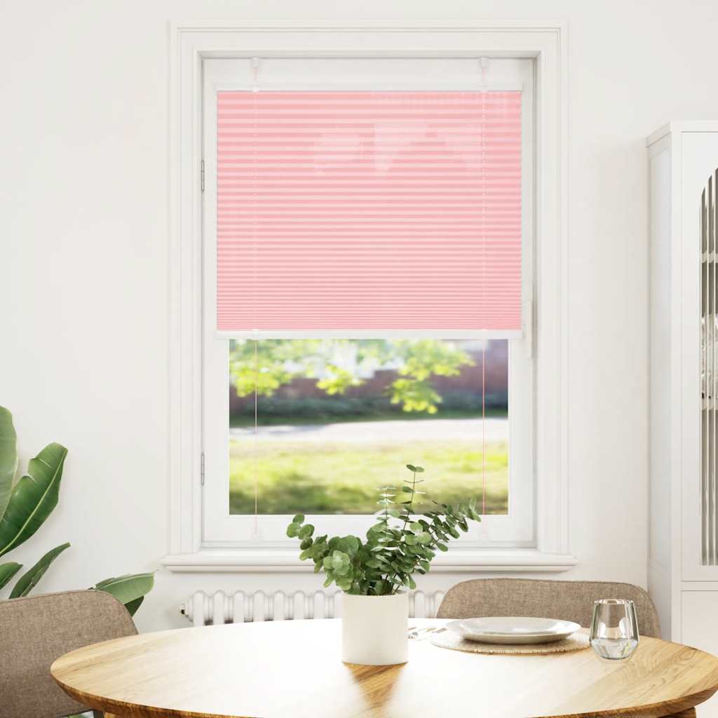 Pleated Blind Pink 70x100 cm Fabric Width 69.4 cm Polyester