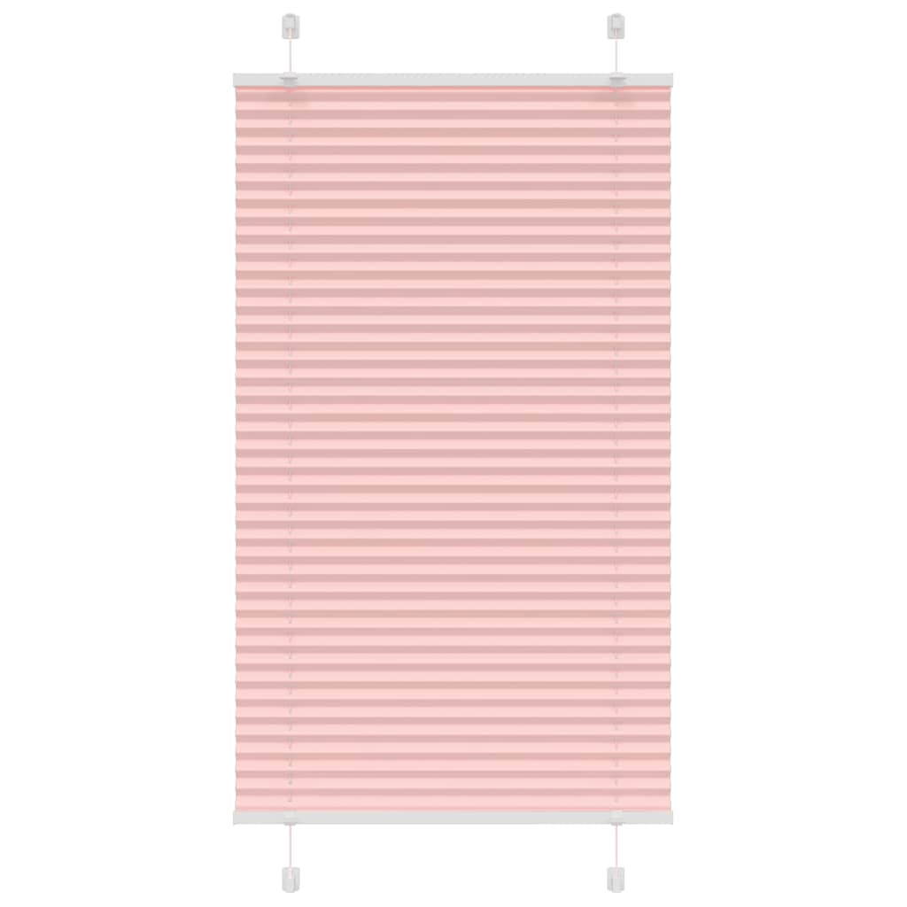 Pleated Blind Pink 75x100 cm Fabric Width 74.4 cm Polyester