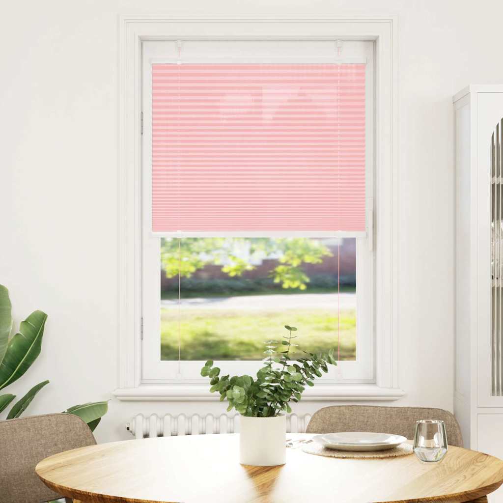 Pleated Blind Pink 75x100 cm Fabric Width 74.4 cm Polyester