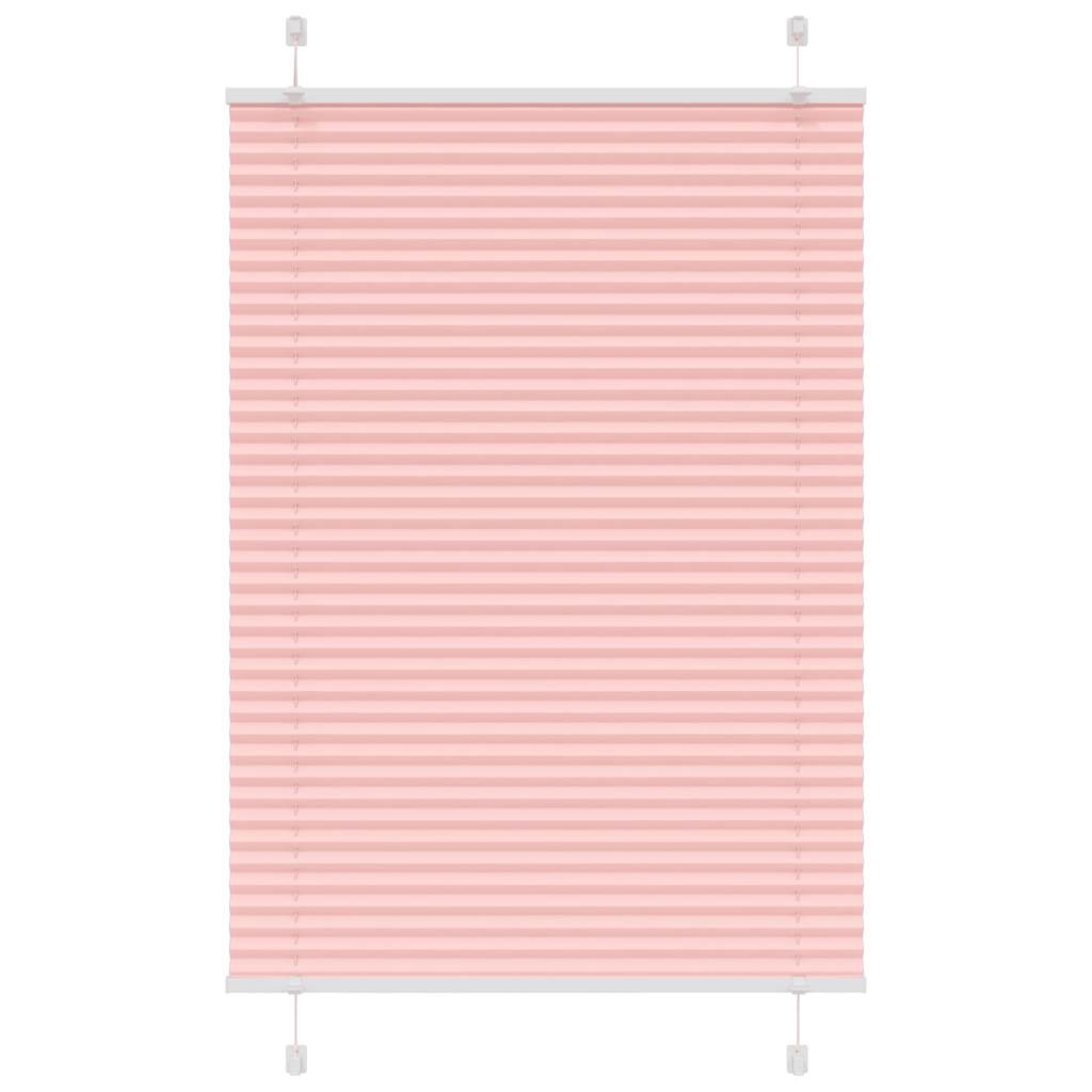 Pleated Blind Pink 100x100 cm Fabric Width 99.4 cm Polyester