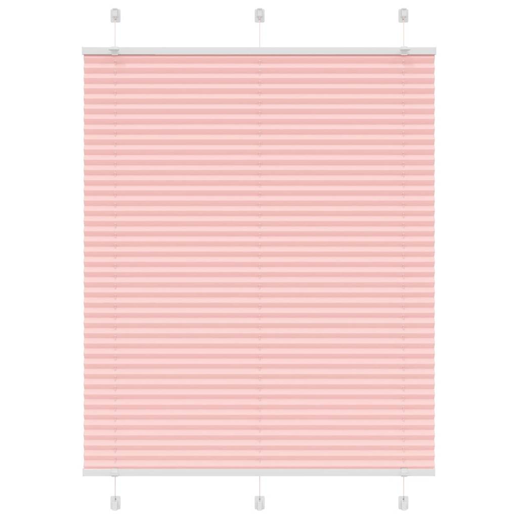 Pleated Blind Pink 105x100 cm Fabric Width 104.4 cm Polyester