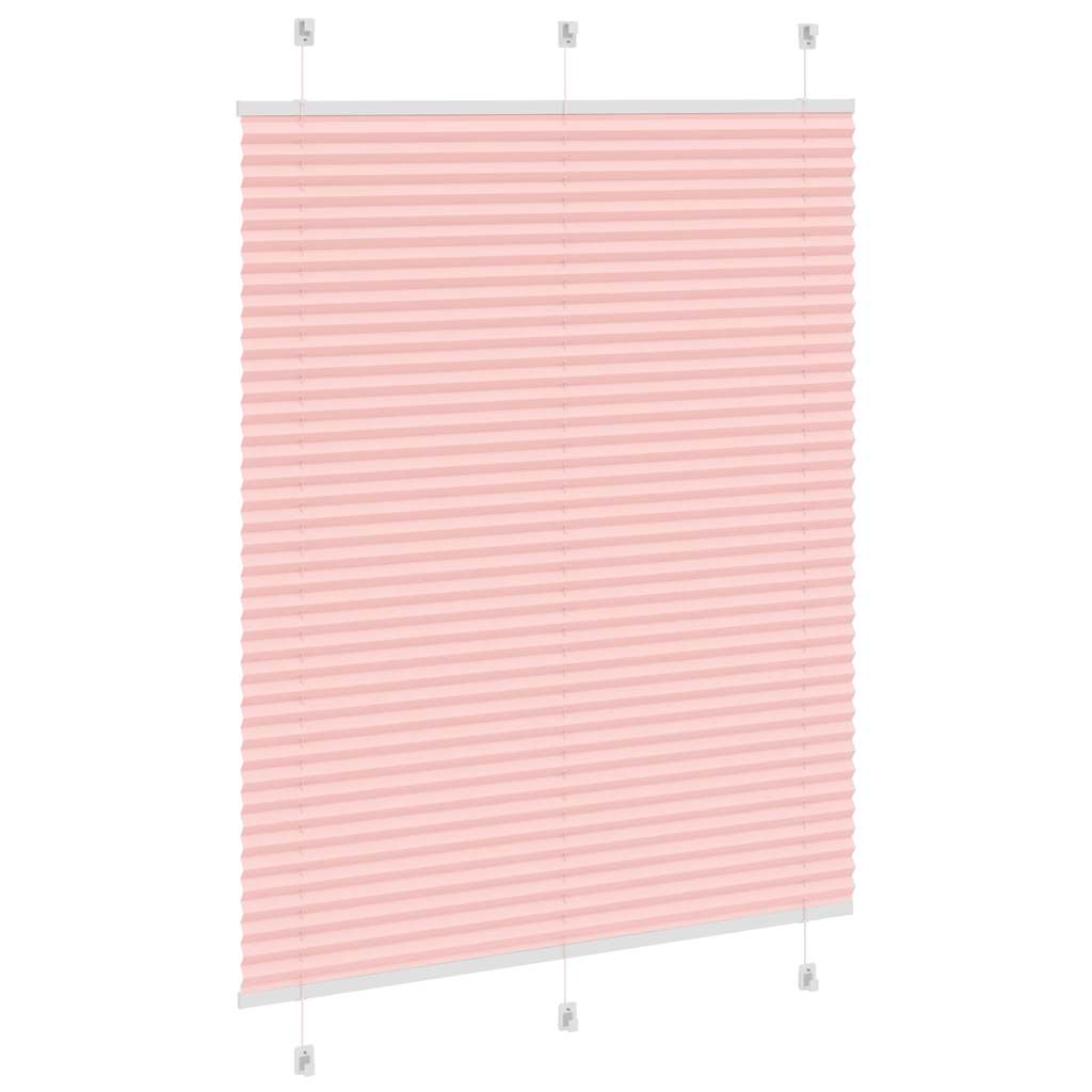 Pleated Blind Pink 105x100 cm Fabric Width 104.4 cm Polyester