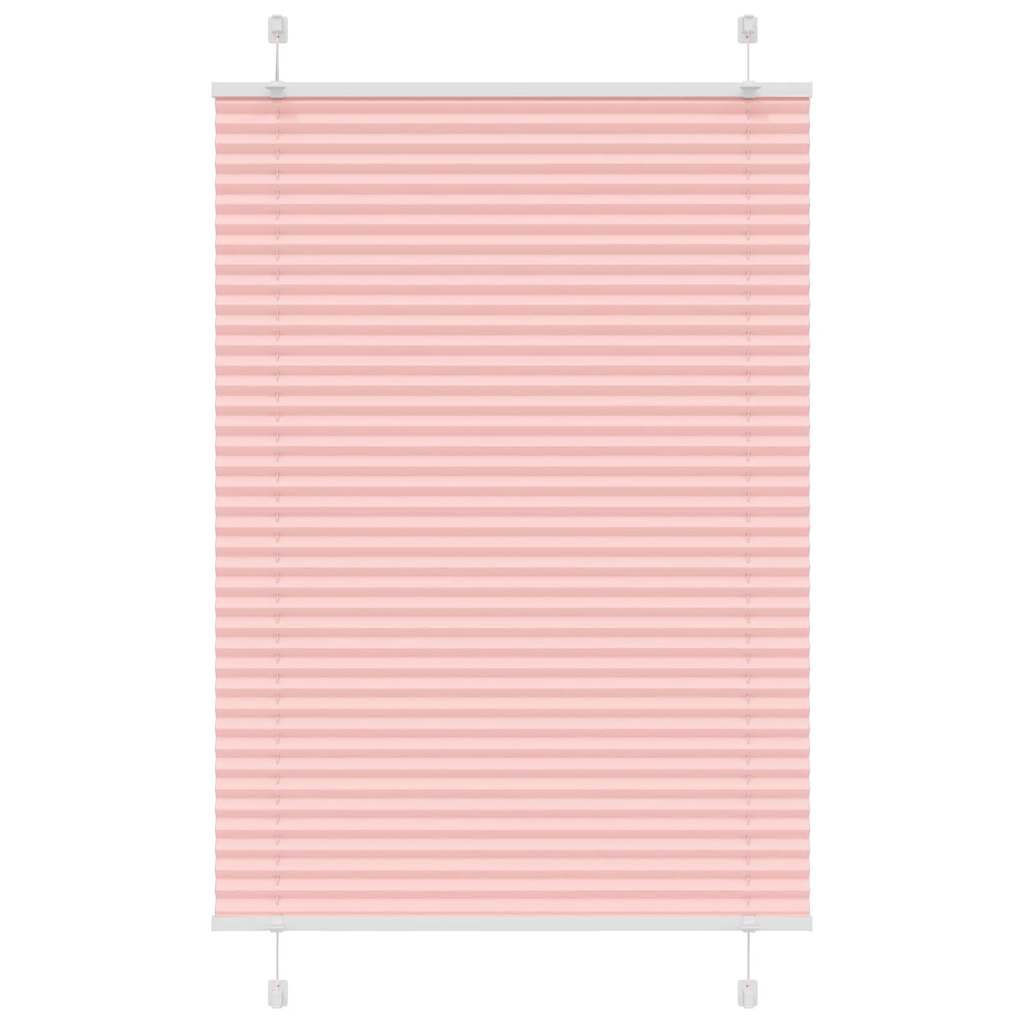 Pleated Blind Pink 85x150 cm Fabric Width 84.4 cm Polyester