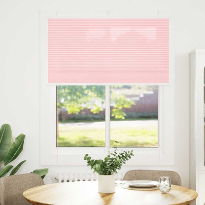 Pleated Blind Pink 105x150 cm Fabric Width 104.4 cm Polyester