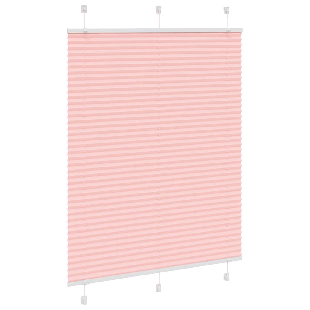 Pleated Blind Pink 105x150 cm Fabric Width 104.4 cm Polyester