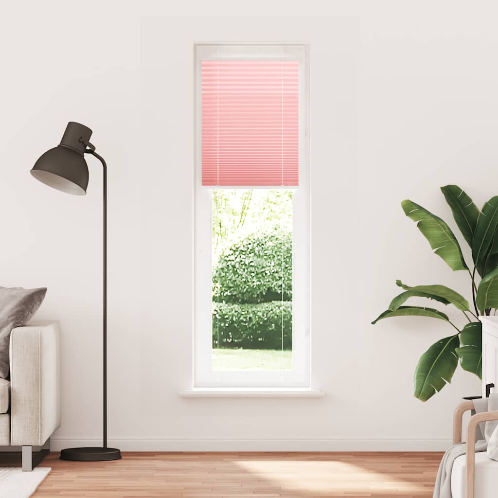 Pleated Blind Pink 60x200 cm Fabric Width 59.4 cm Polyester