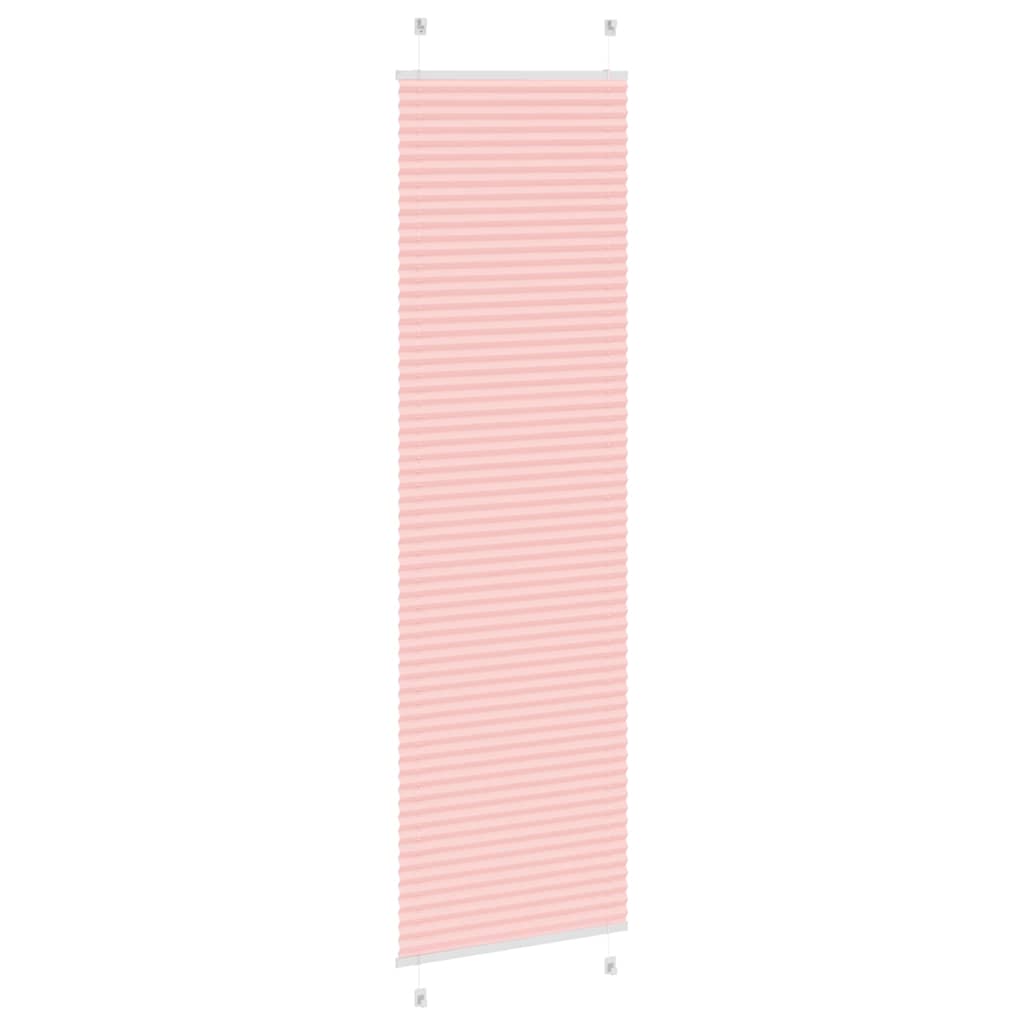 Pleated Blind Pink 60x200 cm Fabric Width 59.4 cm Polyester