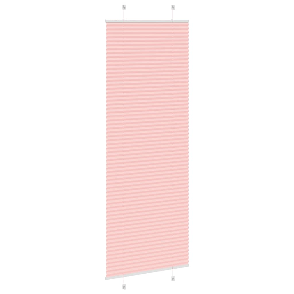 Pleated Blind Pink 70x200 cm Fabric Width 69.4 cm Polyester